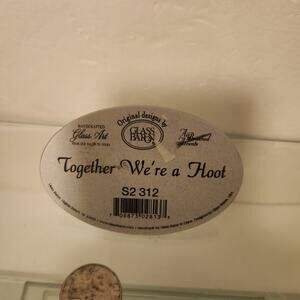 Glass Baron Mirrored Owls " Together We're a Hoot"